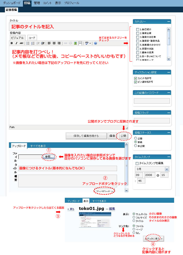 記事投稿説明